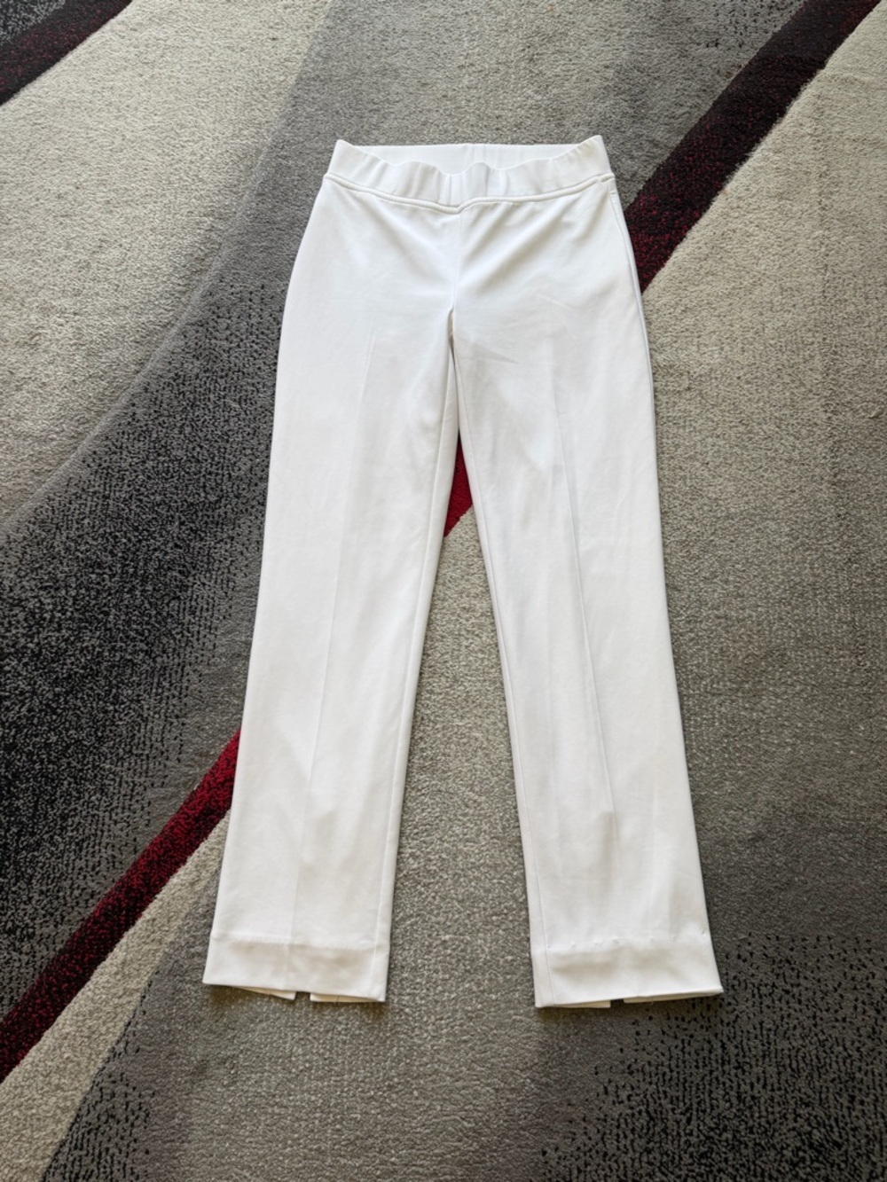 Joseph Ribkoff White Slim Fit Ponte Knit Pants